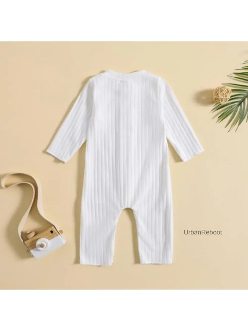 Baby Long Sleeve Jumpsuit Bodysuit Polyester Snap Front Romper